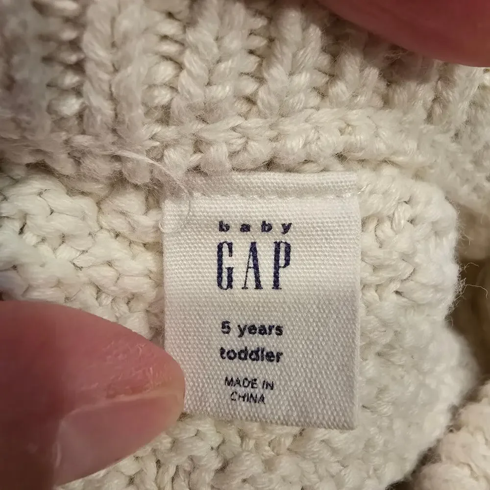 Toddler Girl Baby Gap Sweater Dress Chambray Skirt | Size 5T